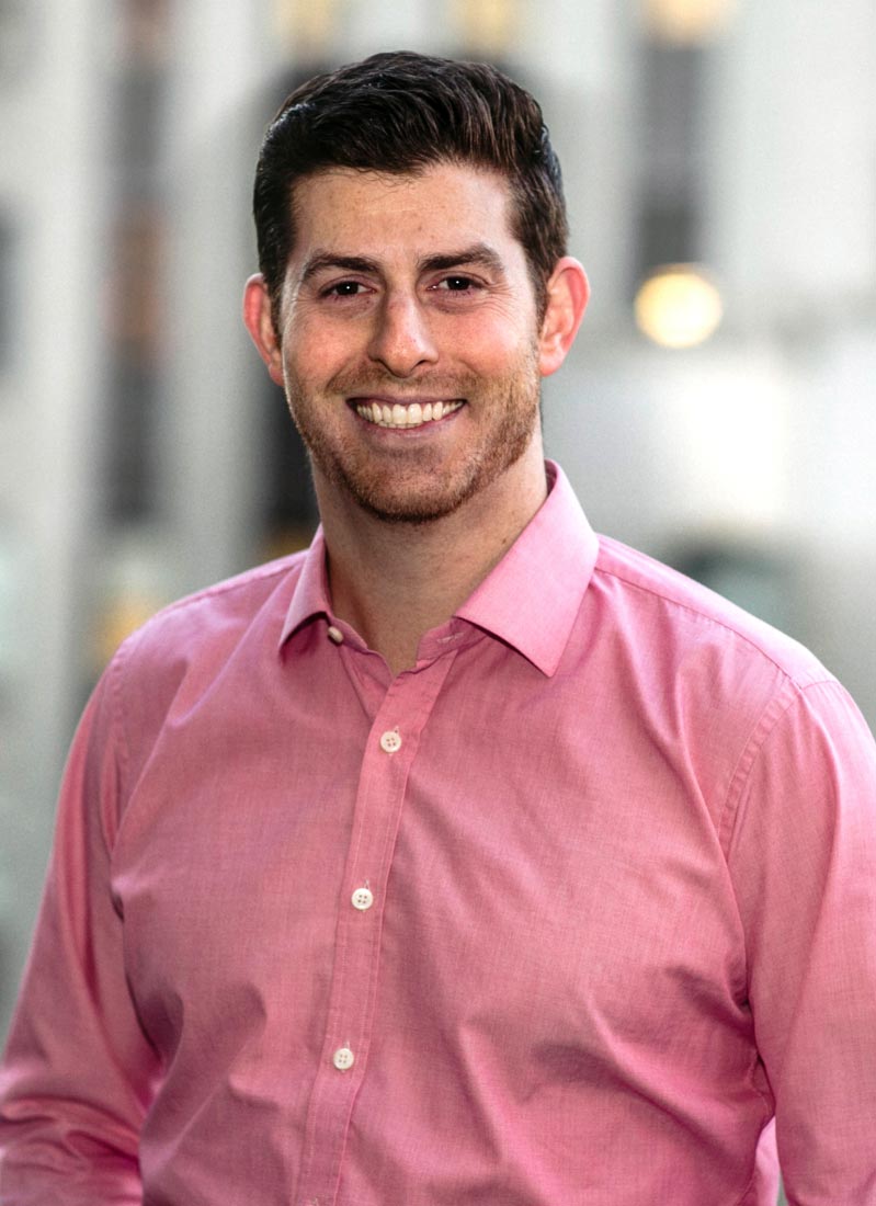 Greg Alvo, founder and CEO of Ordergroove, in a pink shirt