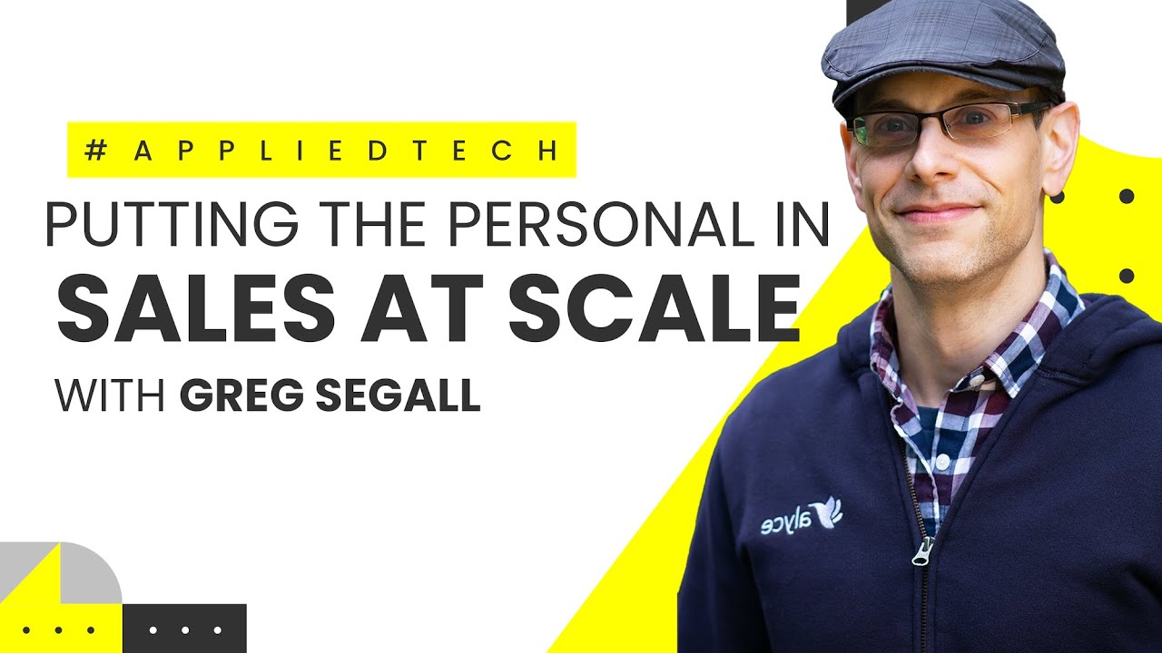 UpTech Report interview artwork featuring Greg Segall in an Alyce sweatshirt and flat cap