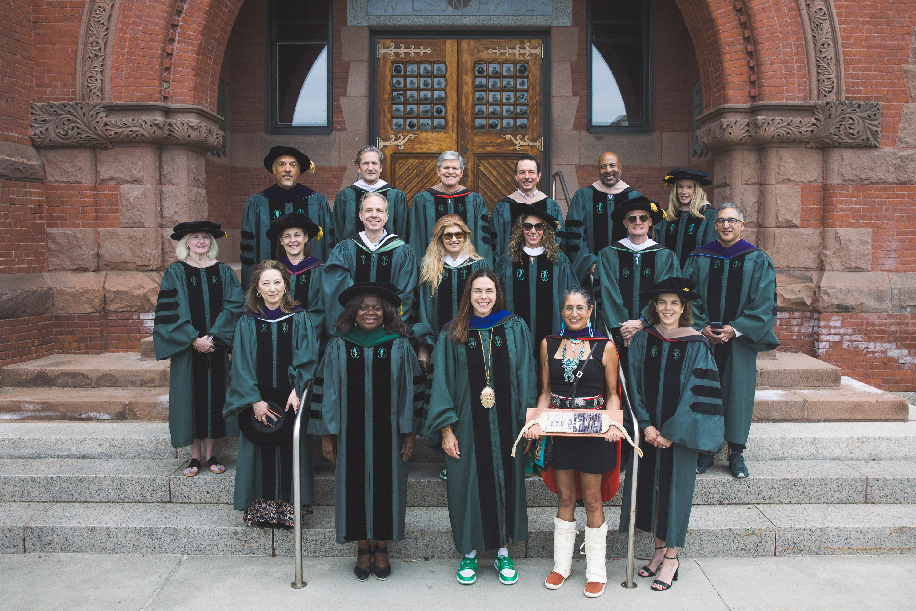 Gregg Lemkau with Dartmouth trustees at commencement on June 14, 2026