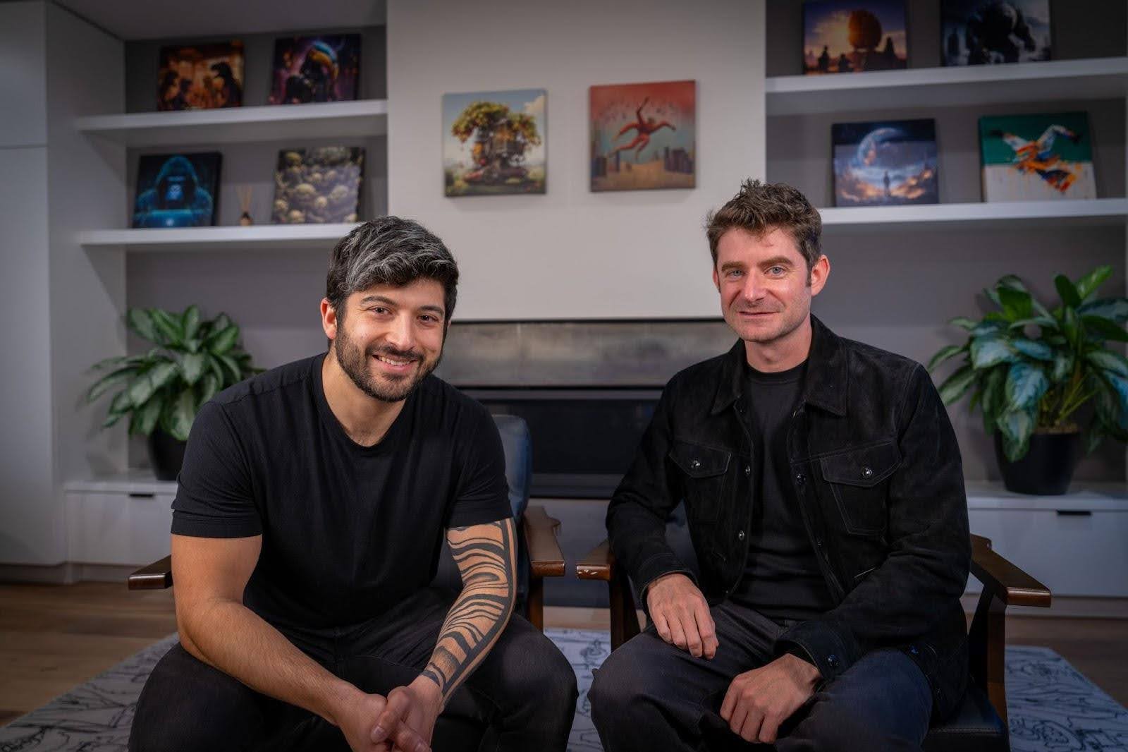 Gregory Mark (right) with Backflip co-founder David Benhaim