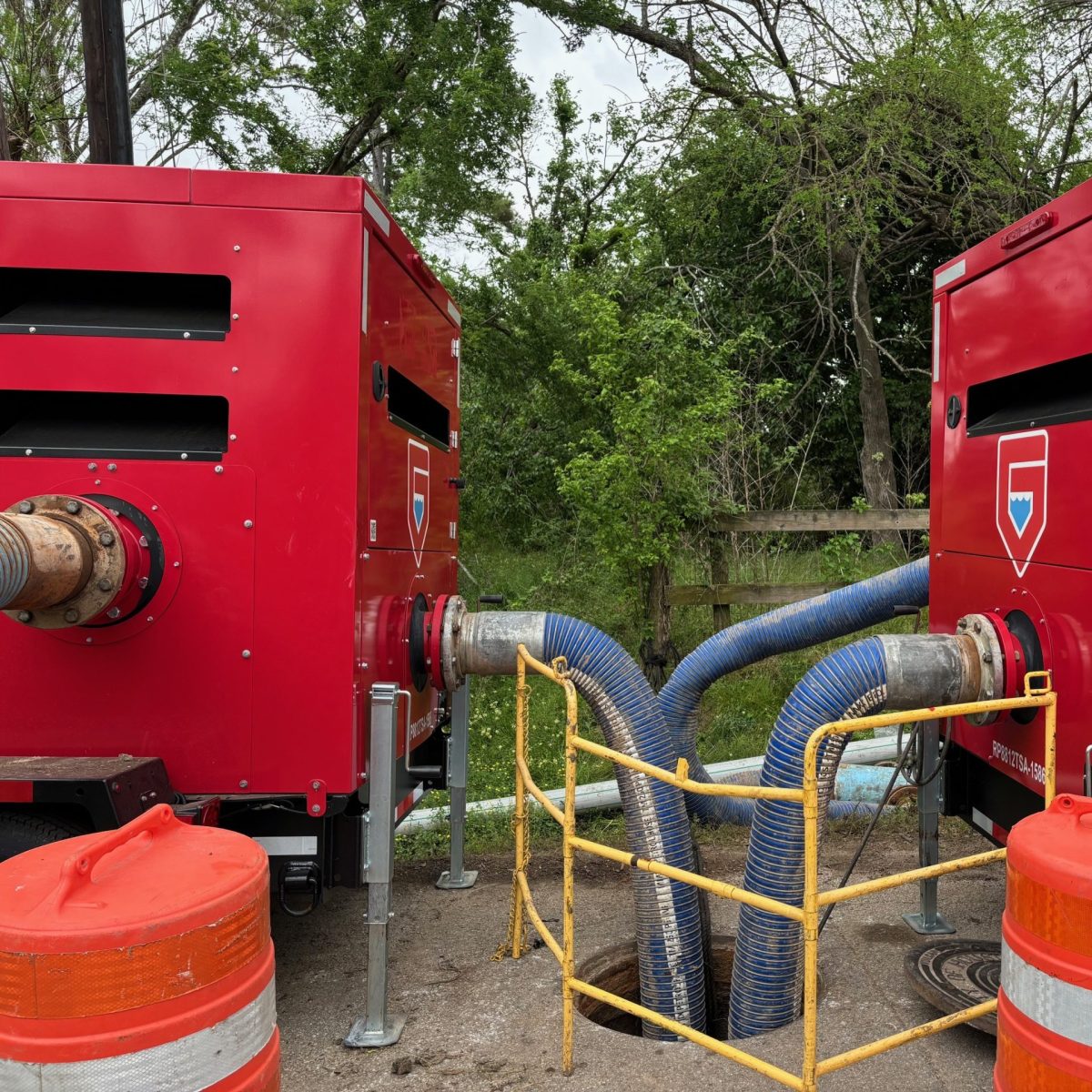 Griffin Fluid Management bypass and pumping equipment staged on a job site