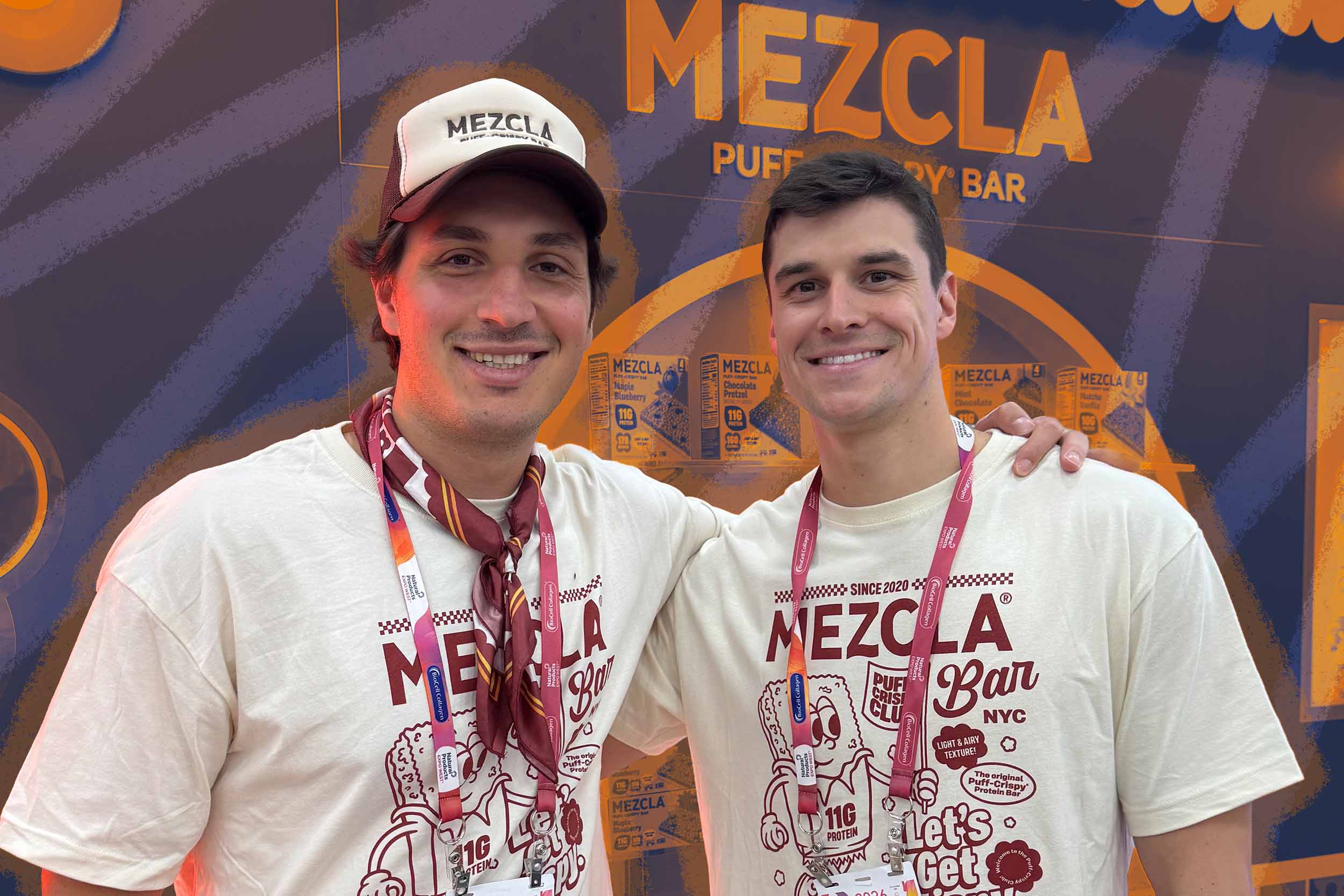 Griffin Spolansky, left, and Justin Grender at a Mezcla event