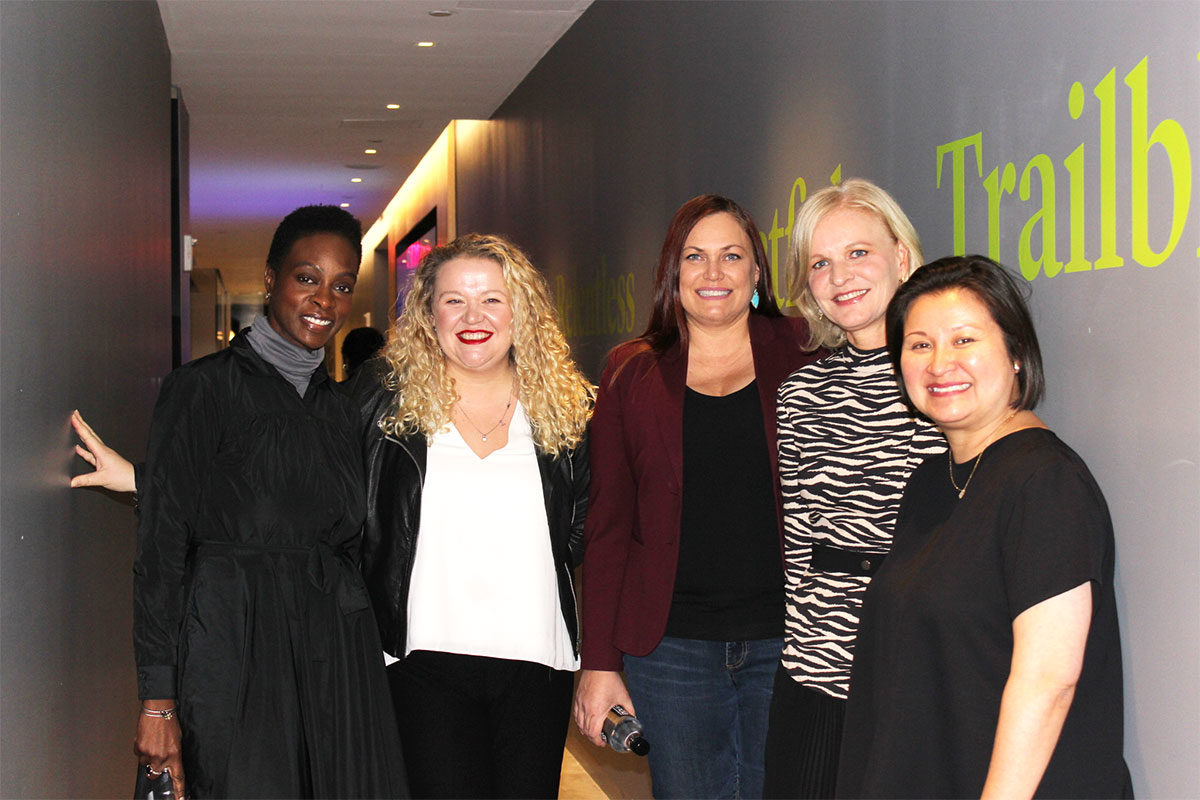 Five participants posing at the 2019 Women at GroundTruth event