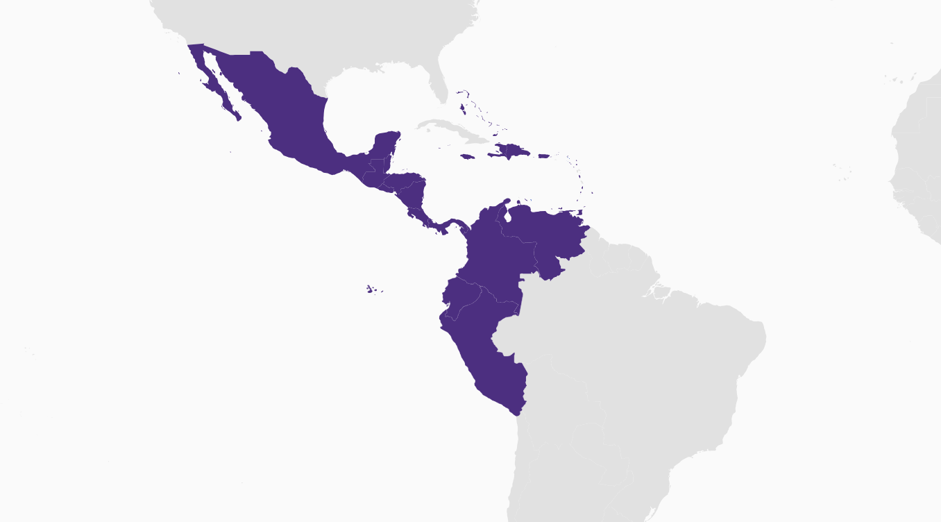 Map of Cable and Wireless Communications markets across the Caribbean and Latin America