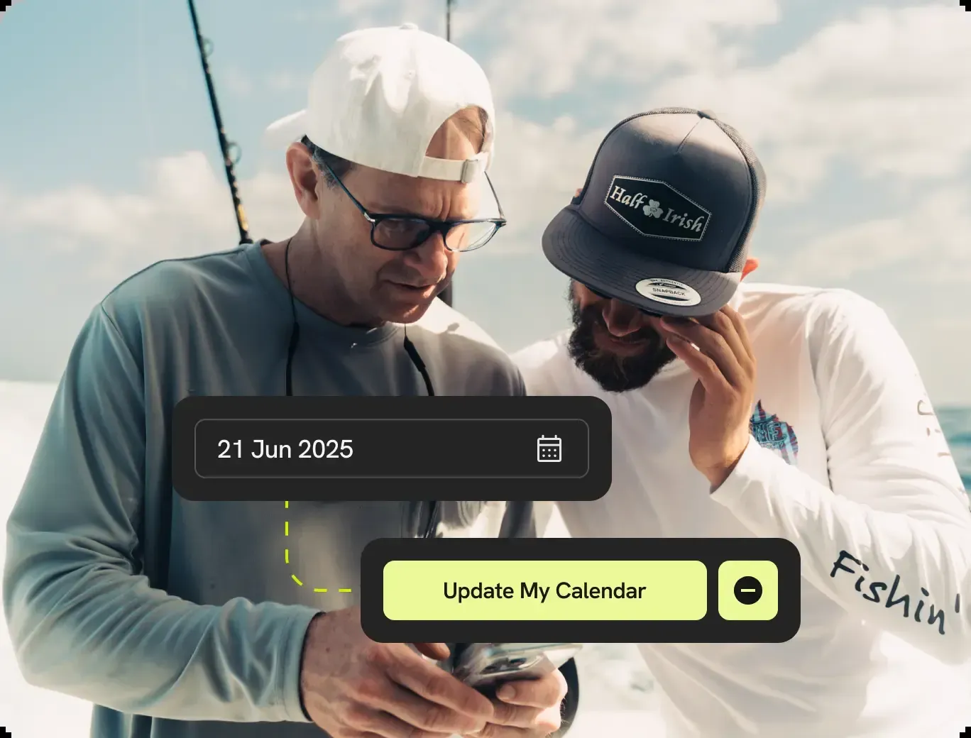 Guidesly Pro illustration of its calendar and trip scheduling interface