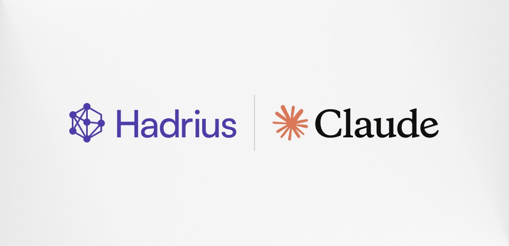 Hadrius and Claude co-branded logo lockup