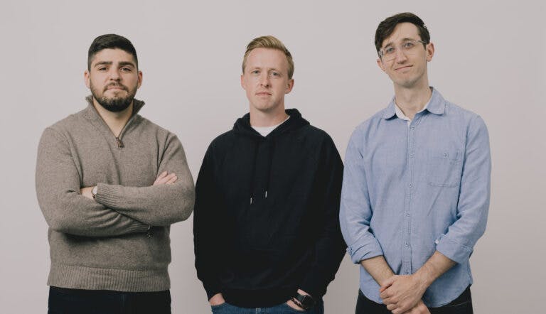 Hallow co-founders Alex Jones, Erich Kerekes and Alessandro DiSanto standing together