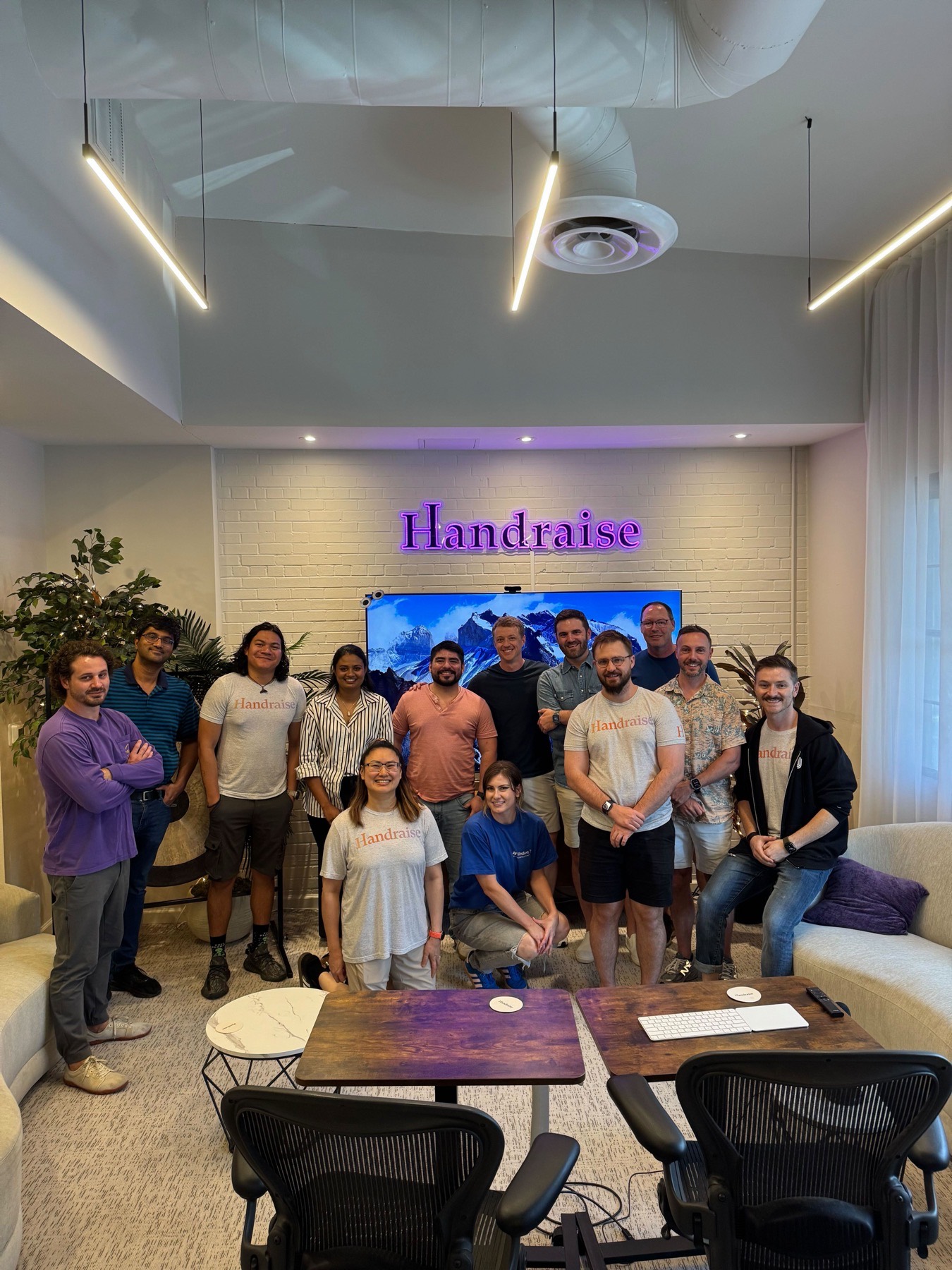 The Handraise team gathered in its Austin office