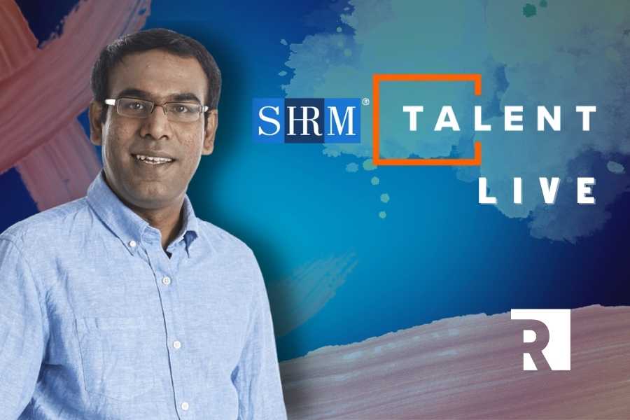 RecruitingDaily SHRM Talent Live promotional artwork featuring Hari Kolam