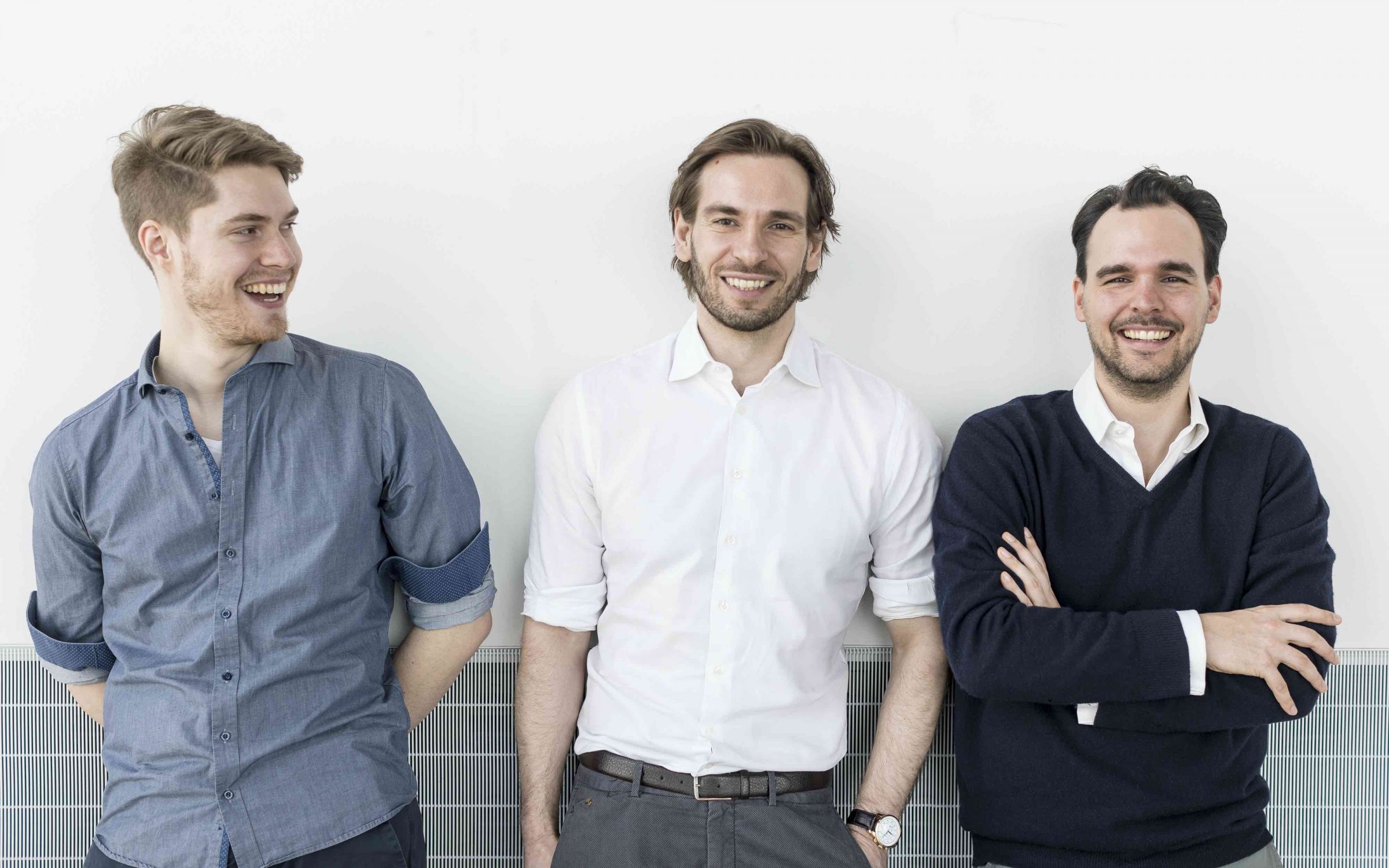 Userlane founders Felix Eichler, Hartmut Hahn and Kajetan Arno Uhlig standing together