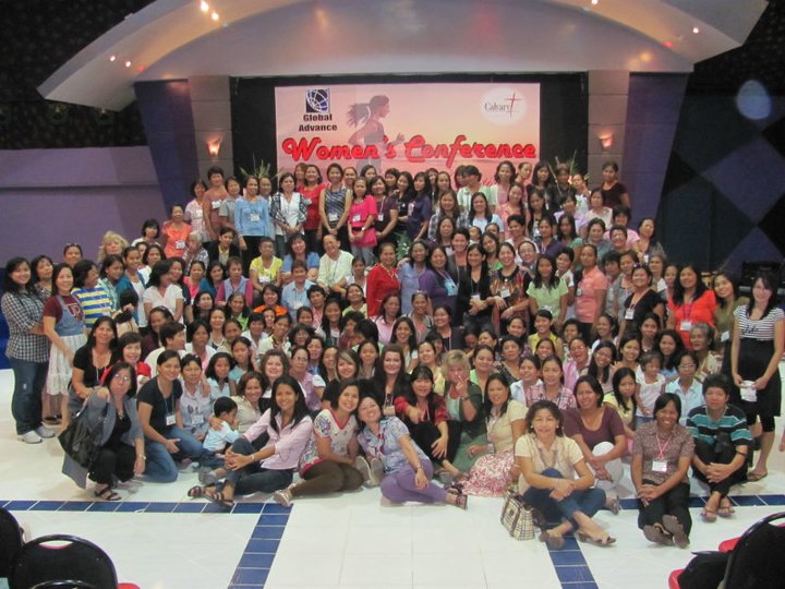 A large women's conference group during Harvest Time Ministries' 2010 mission in Davao, Philippines