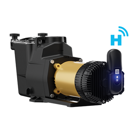 Hayward Super Pump fitted with an OmniX retrofit control module