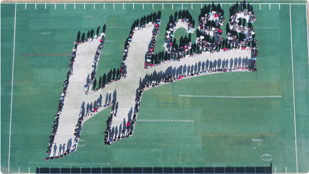 HCSS employees gathered together at the company
