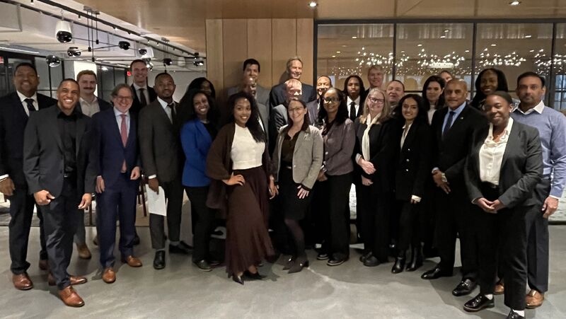 Participants gathered for a group photograph at a Caribbean investment convening in New York