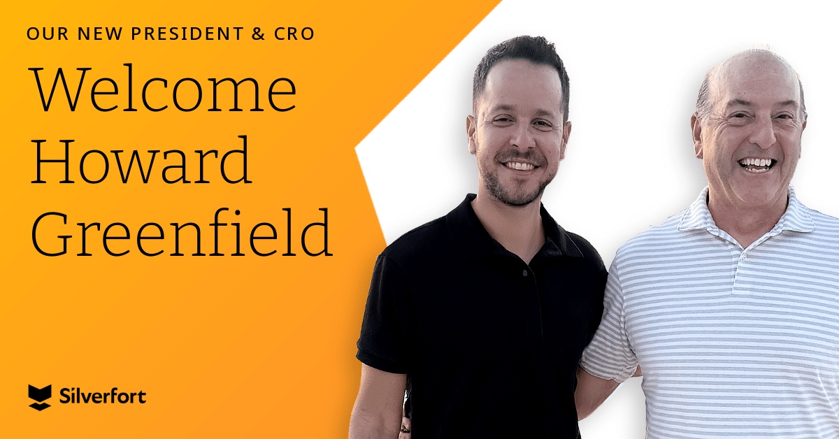 Hed Kovetz, left, with Howard Greenfield in Silverfort’s welcome announcement