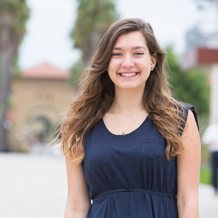 Helen Hastings in the photograph accompanying her 2016 Stanford Engineering spotlight