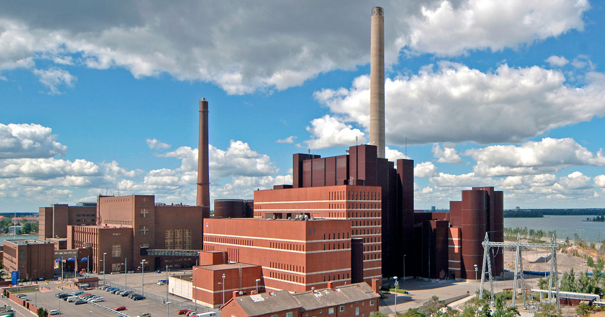 Helen's Salmisaari energy production site in Helsinki