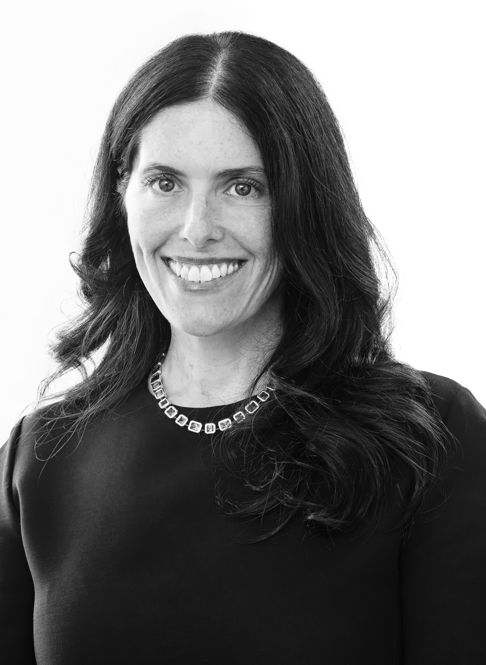 Black-and-white portrait of HELLER founder and CEO Risa Heller