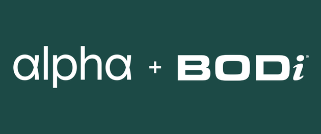 Hello Alpha and BODi partnership announcement graphic