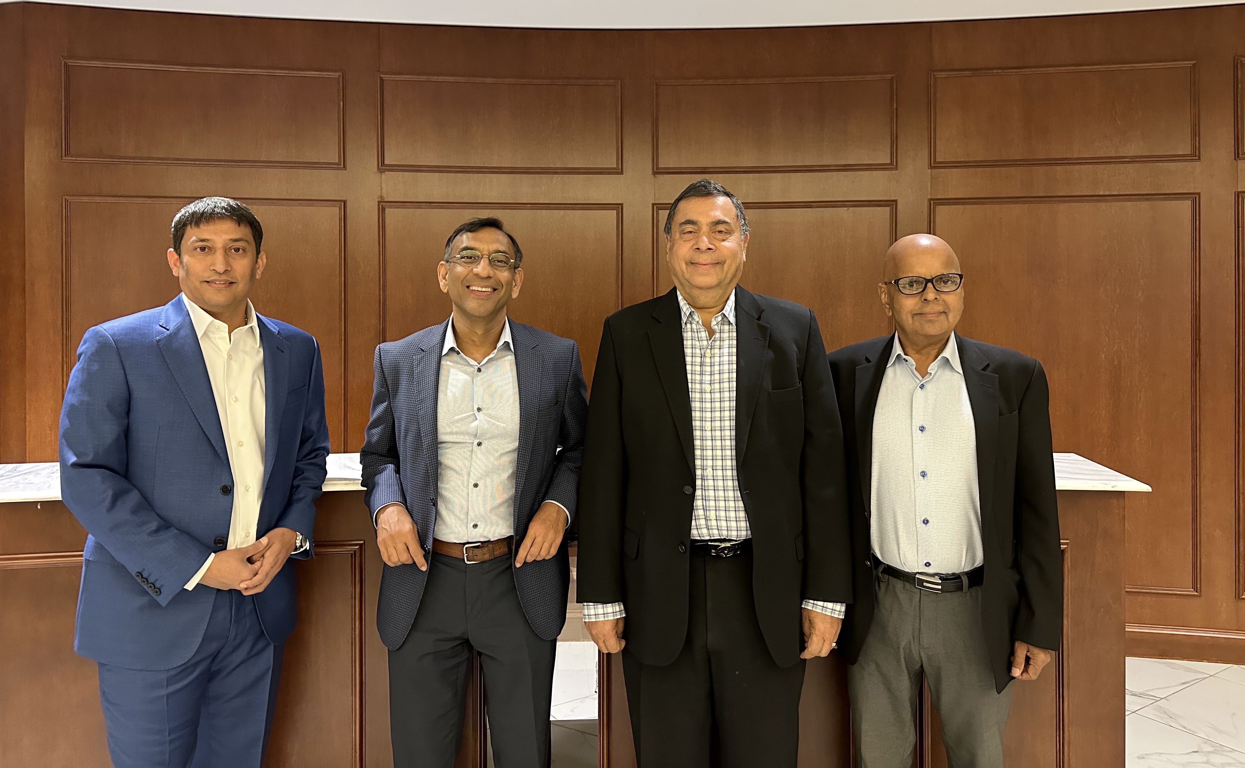 Krishna Kunapuli, Hemant Elhence, Pallab Chatterjee and Kamalesh Dwivedi standing together