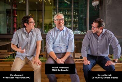 Gembah founders Zack Leonard, Henrik Johansson and Steven Blustein seated together
