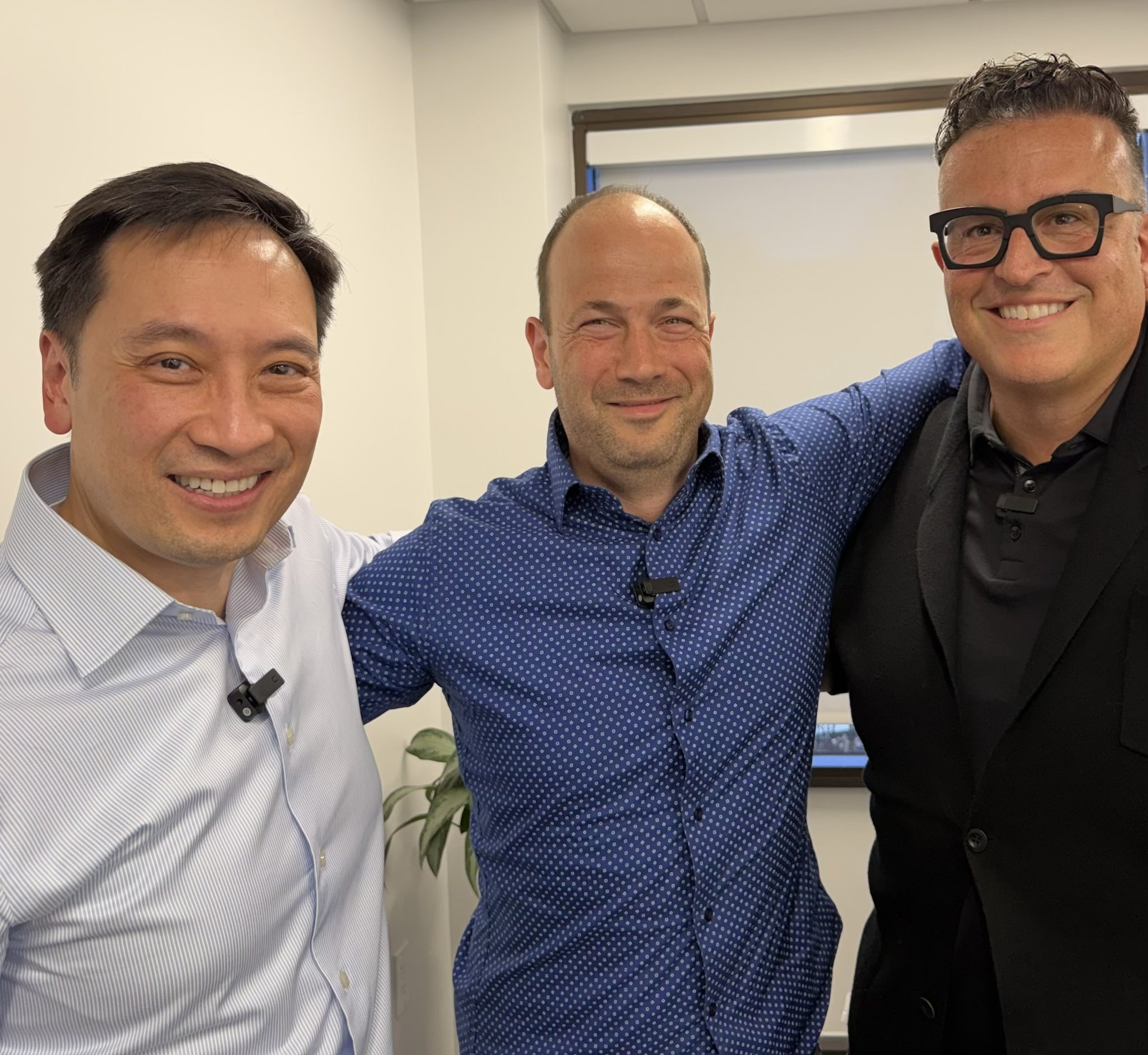 Herbert Ong, Lars Moravy and Jeff Lutz together before their Tesla interview
