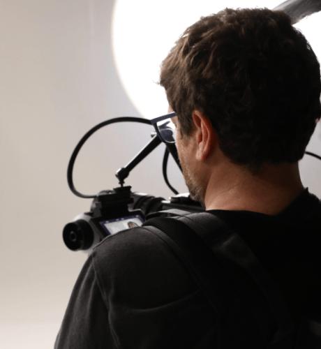 A camera operator at work, pictured on High Scale’s careers website