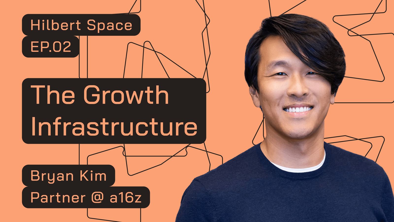 Hilbert Space episode artwork featuring Bryan Kim, partner at Andreessen Horowitz