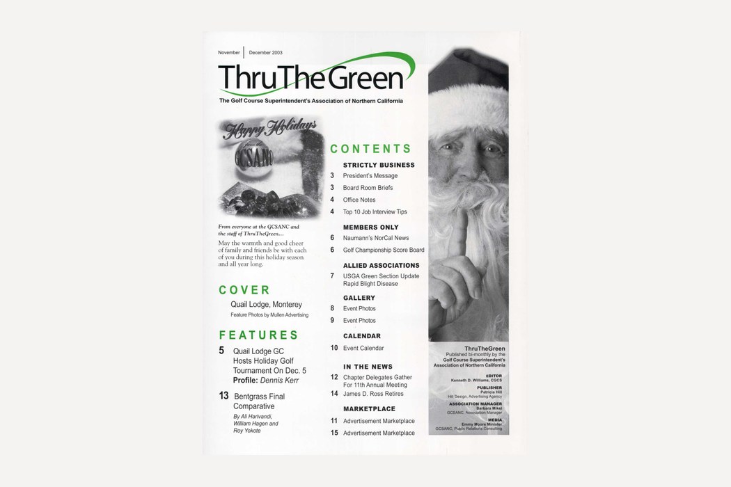 Hill Design Found Its Canvas in the Club Newsletter