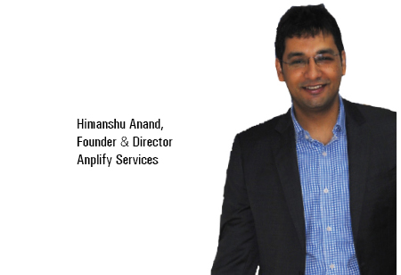 Himanshu Anand in the press photograph accompanying an interview about Anplify Services