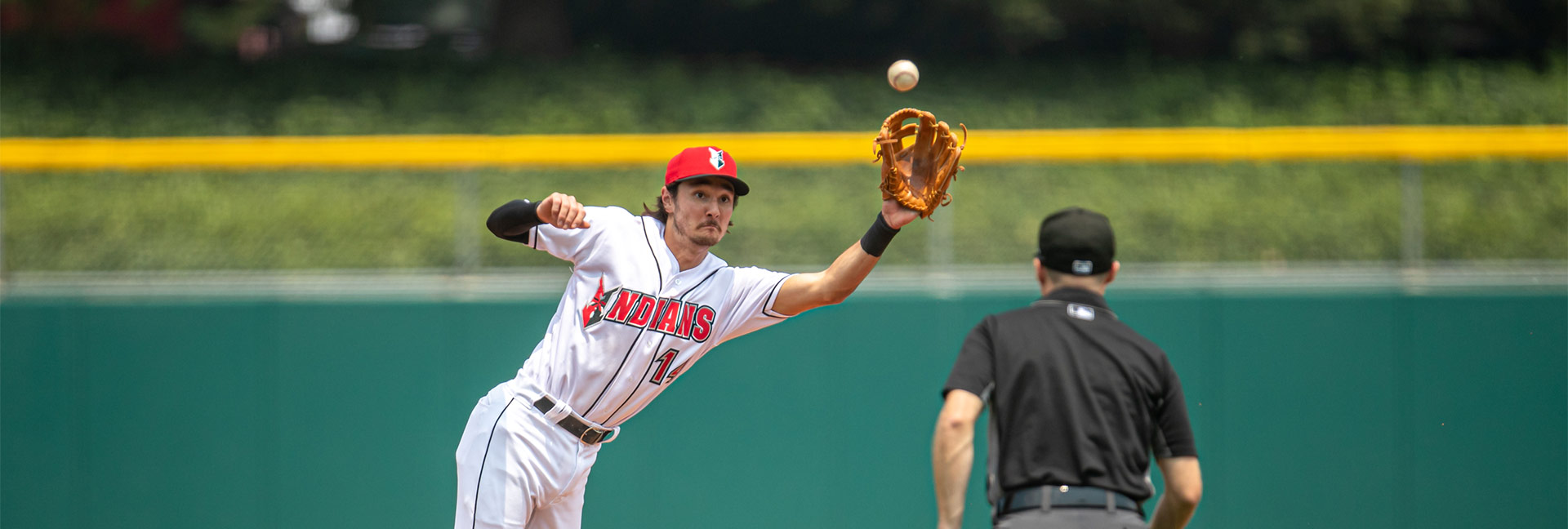 Indianapolis Indians players on the field during a game