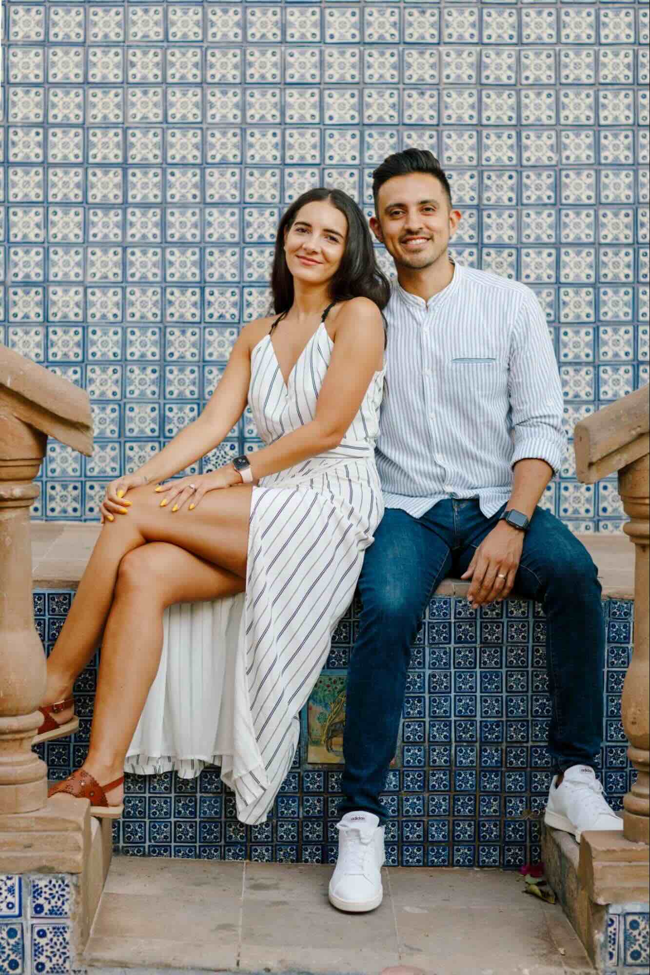 HJ-PR co-founders Fernando Landeros and Holly-Jade Page standing together