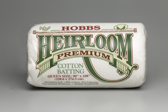 Packaged Hobbs Heirloom Premium cotton blend quilt batting
