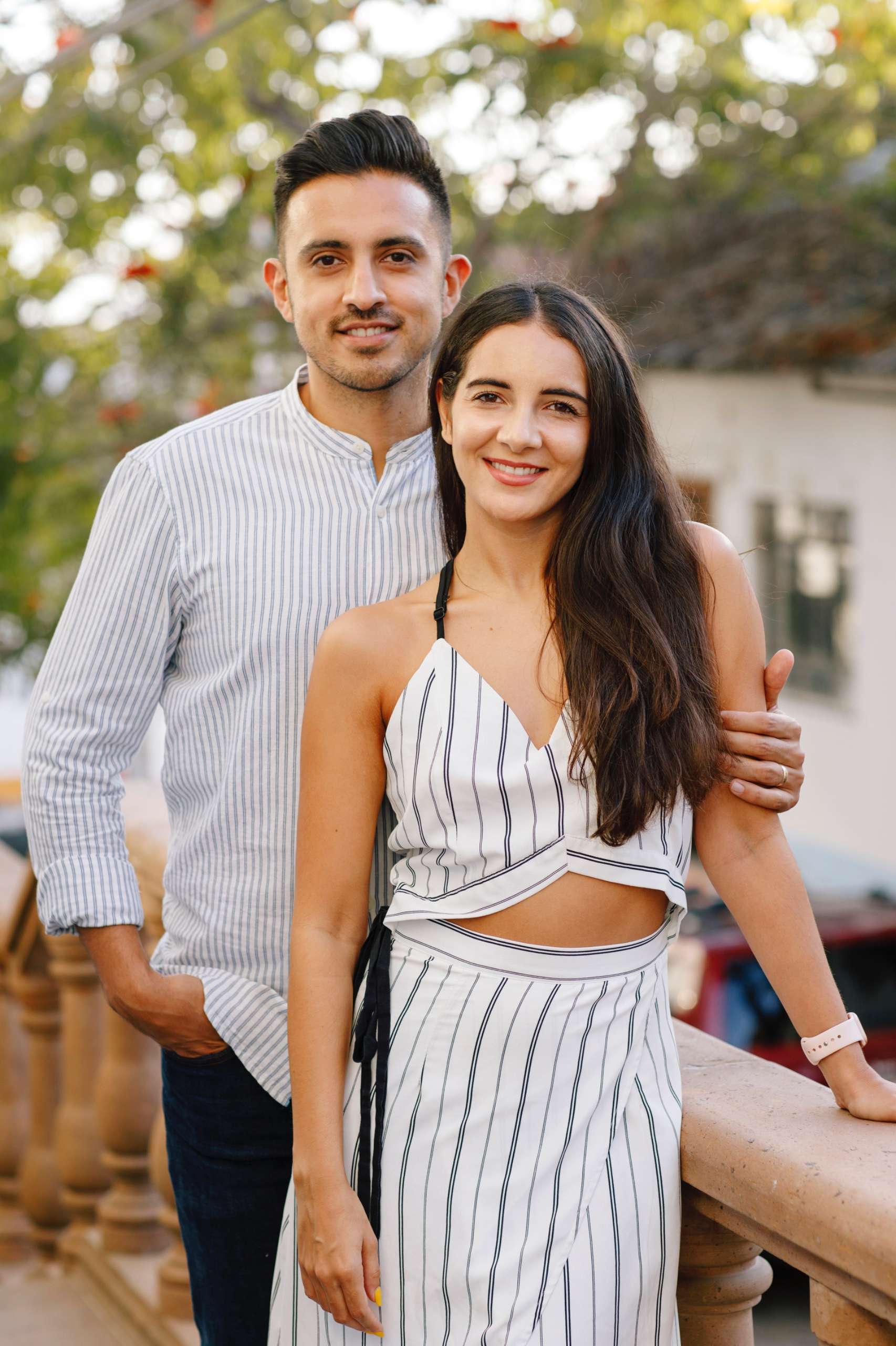 Fernando Landeros and Holly-Jade Page photographed together outdoors