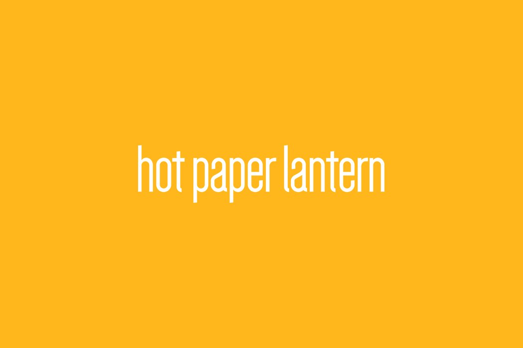 Hot Paper Lantern