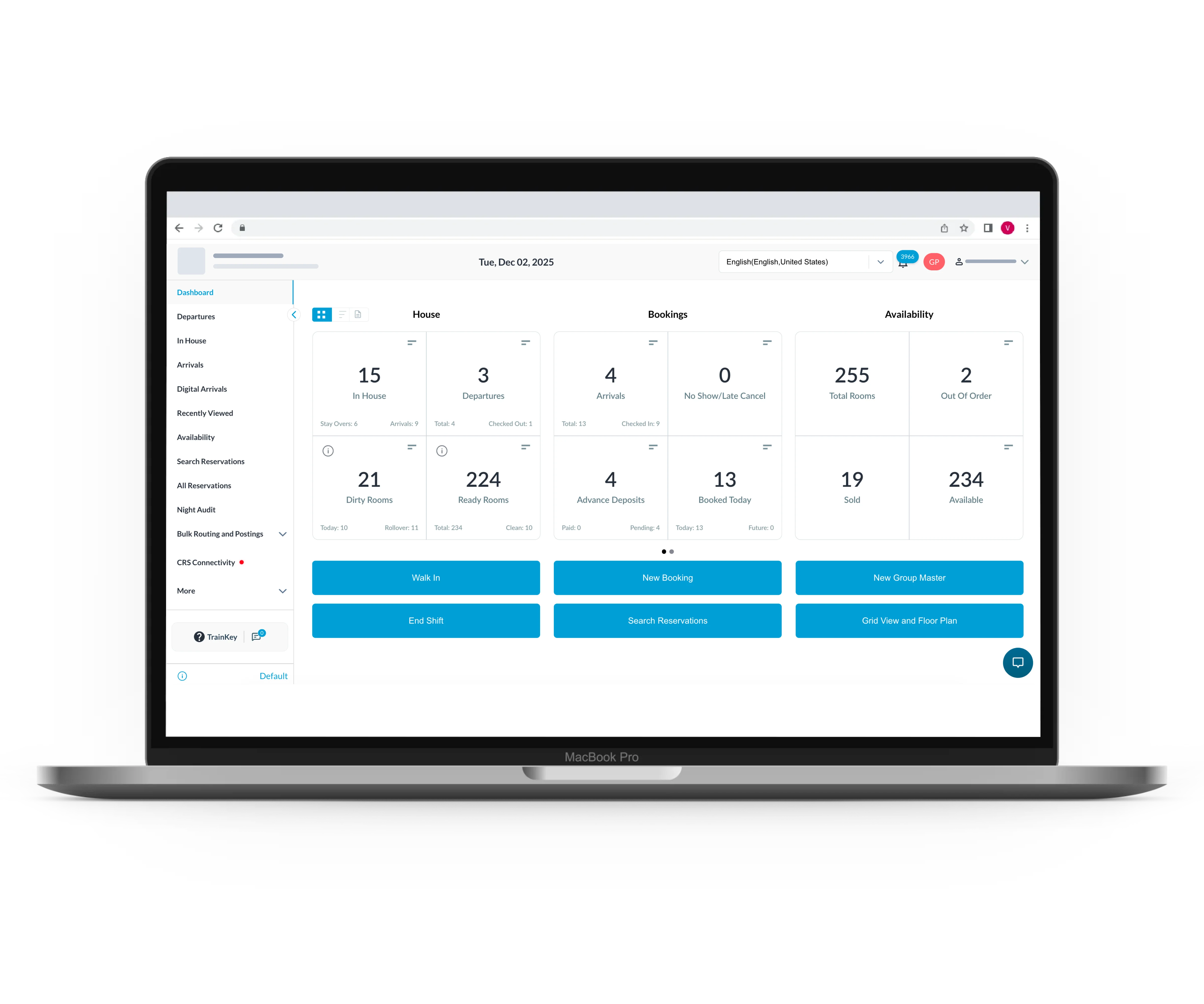 HotelKey's official illustration of its front-desk software interface