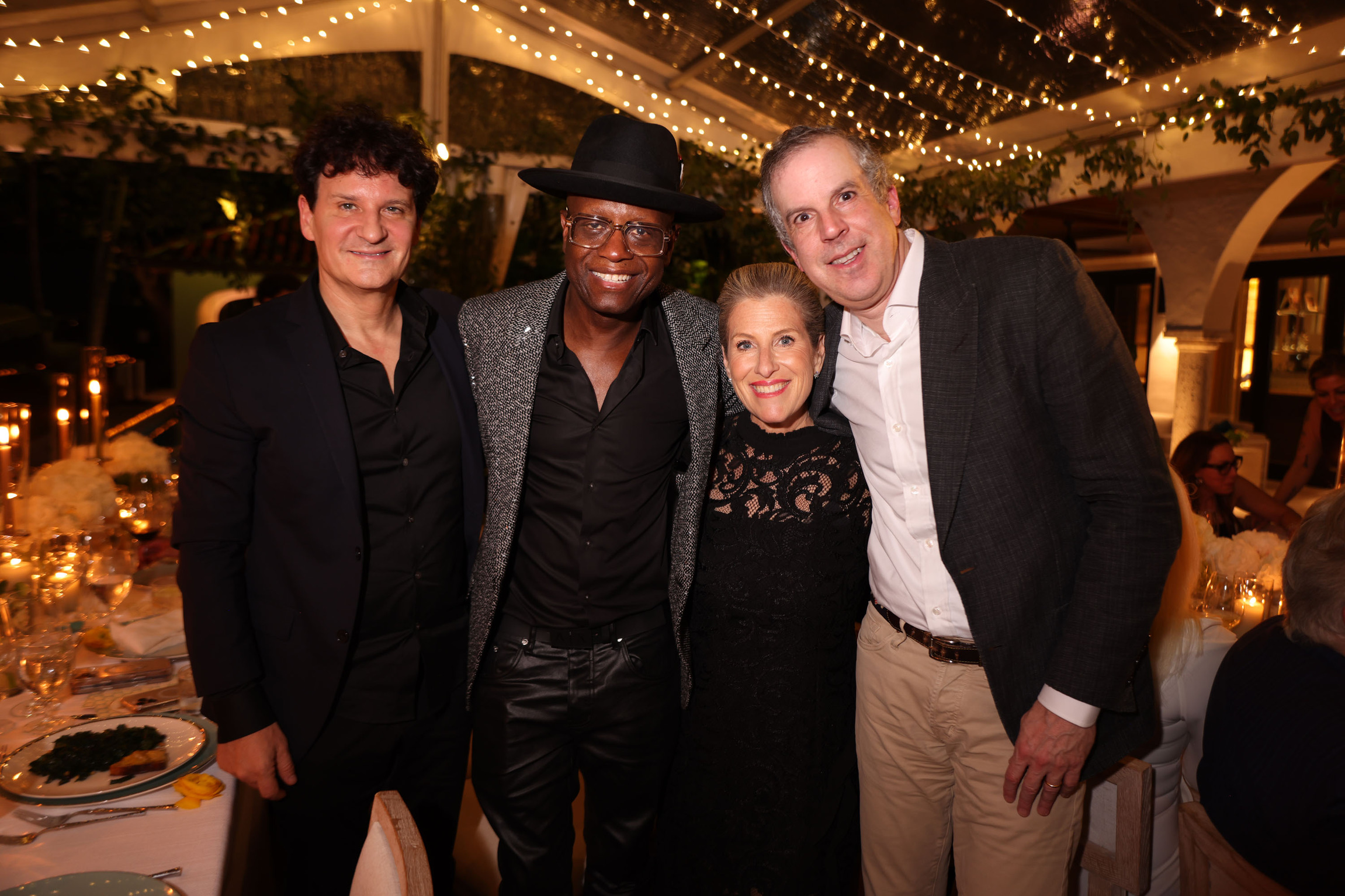 David Hryck, Jerry Wonda, Stacey Glassman Mizener and Howard Hoffen, at right, gathered at the November 2024 Playing For Change event