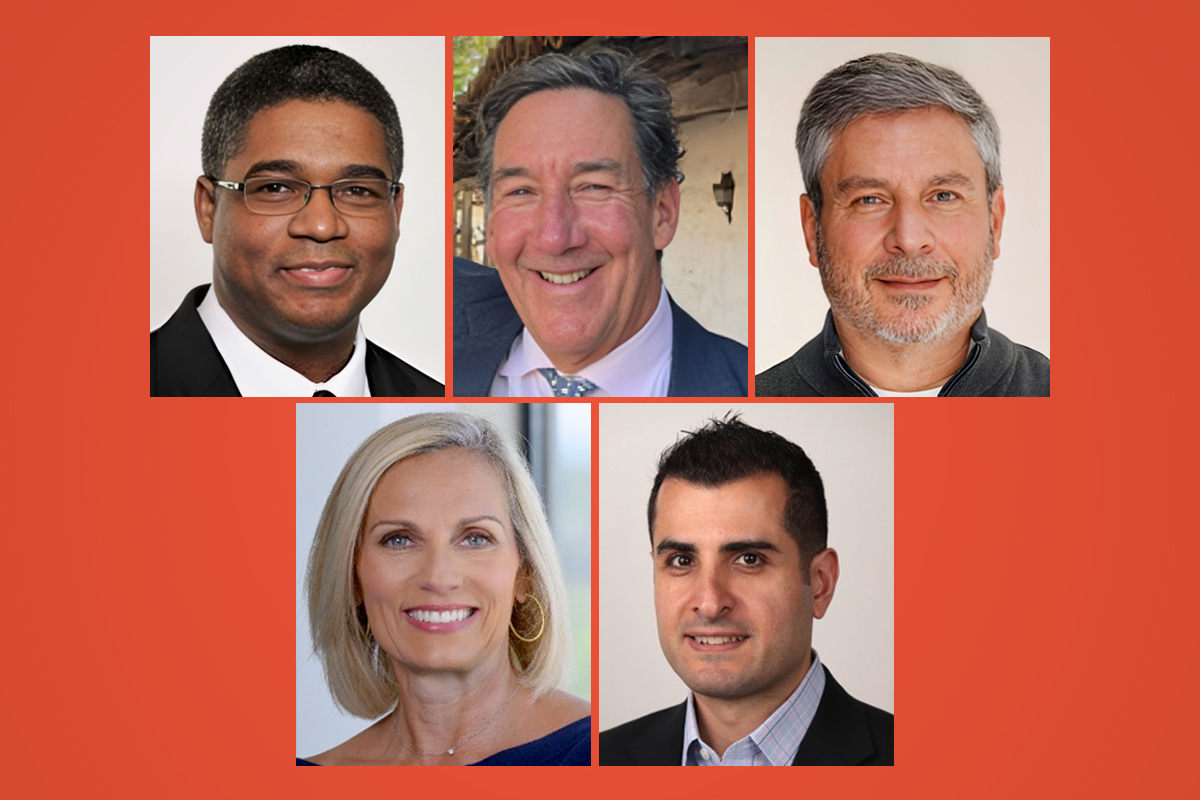 Posse Foundation montage of five incoming national board members; Howard Krass appears at upper right.