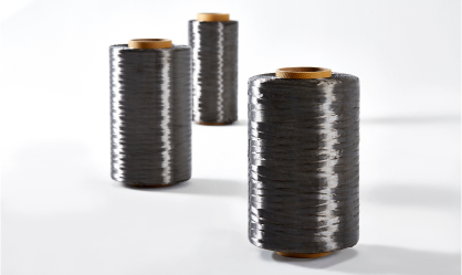 Three spools of black TANSOME carbon fiber