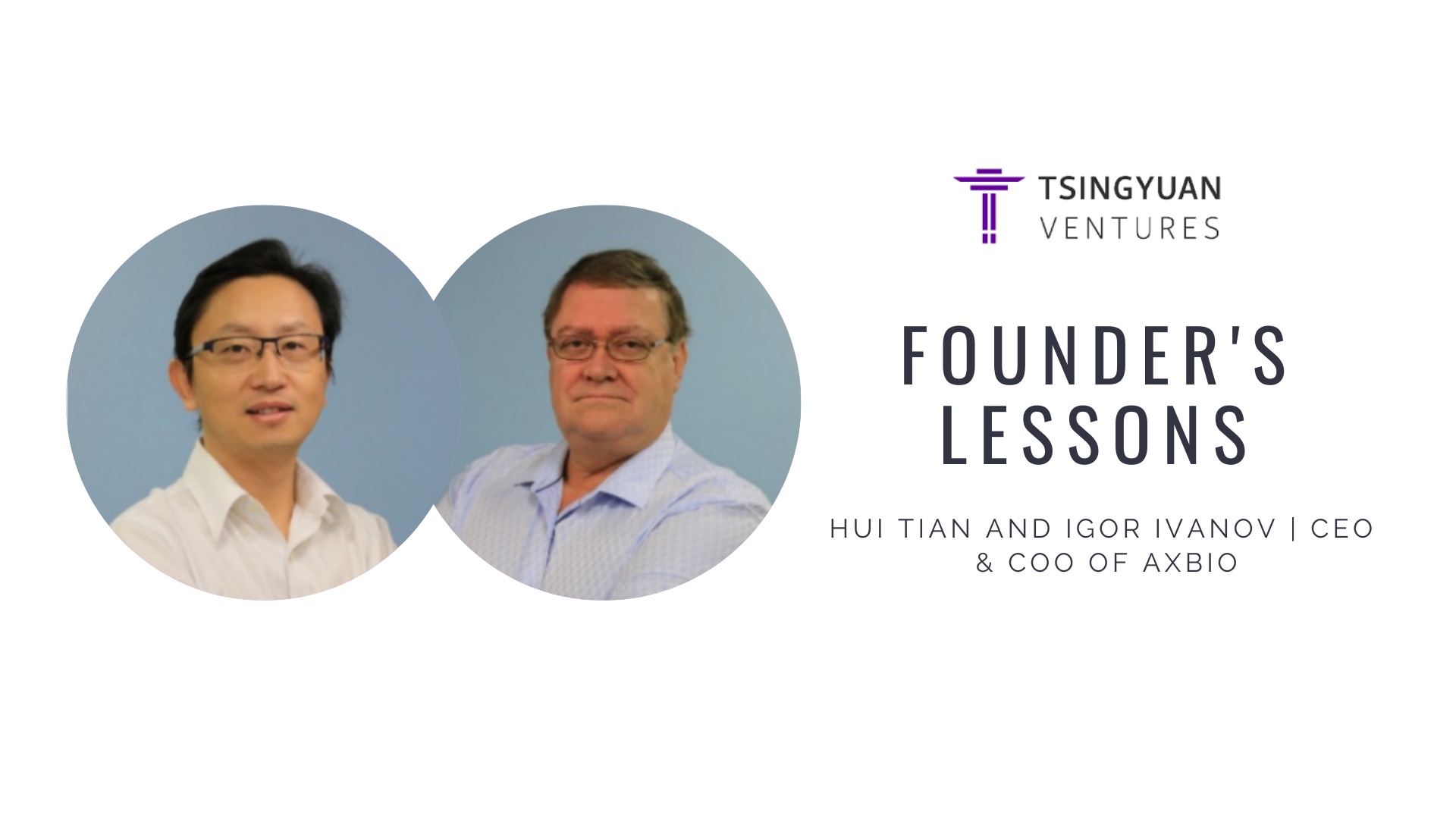 Hui Tian, left, and Igor Ivanov in the artwork for their 2020 founder interview