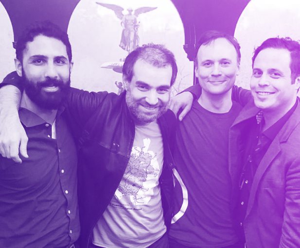 HUMAN’s four co-founders together in a company archival photograph