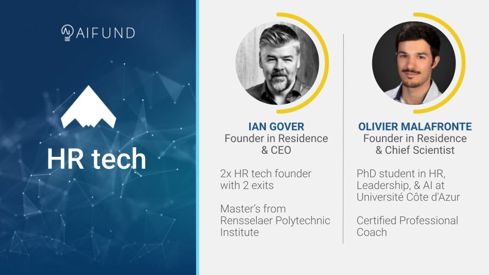 AI Fund announcement introducing Ian Gover and Olivier Malafronte as founders in residence