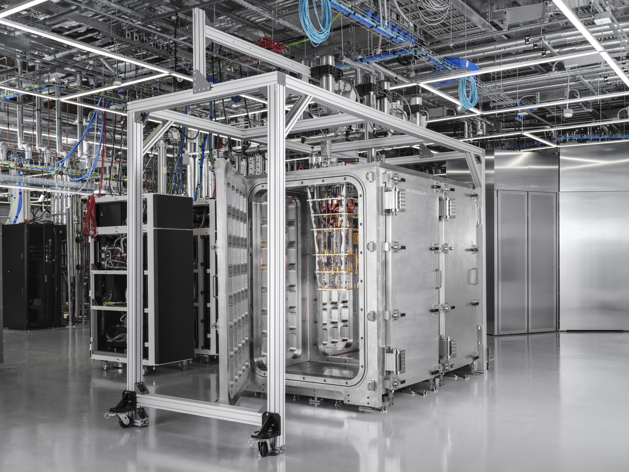 Another view of IBM’s modular cryogenic system