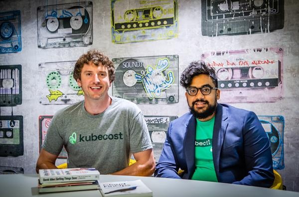 Kubecost co-founders Webb Brown and Ajay Tripathy sitting together