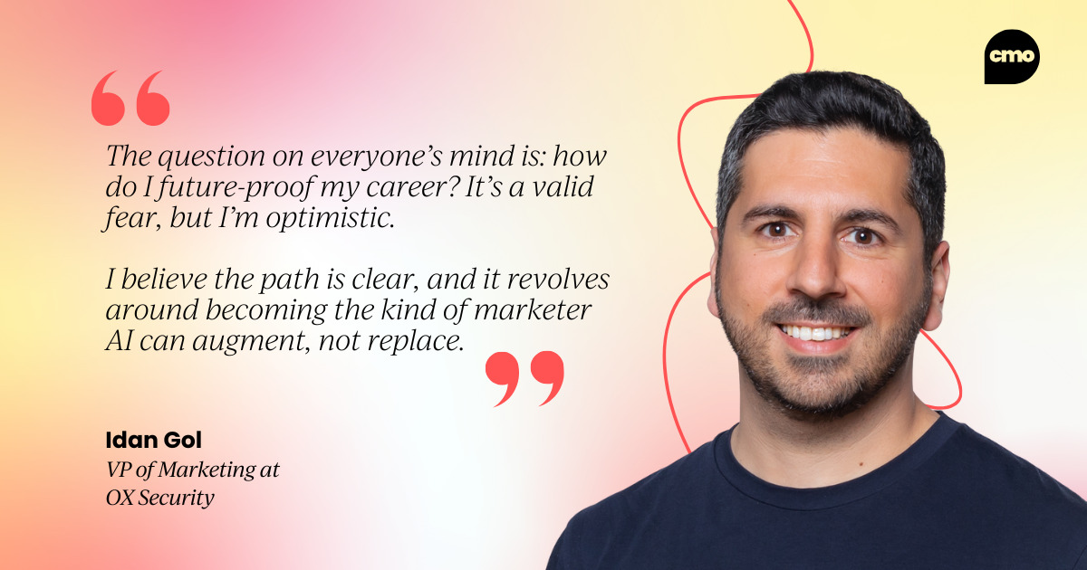 Idan Gol beside his statement about becoming the kind of marketer AI can augment rather than replace