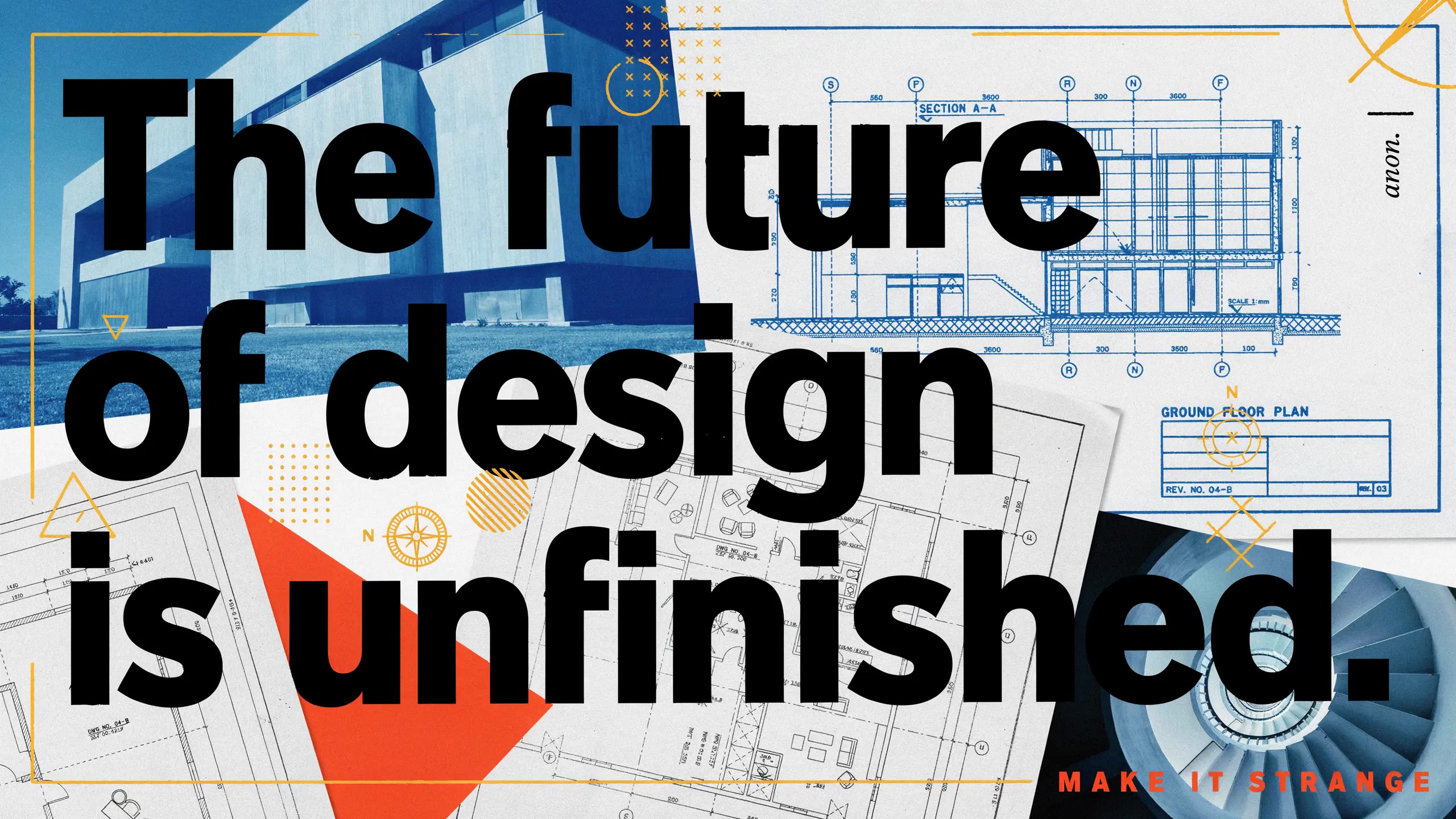 Ideogram 4 generated editorial collage reading The future of design is unfinished