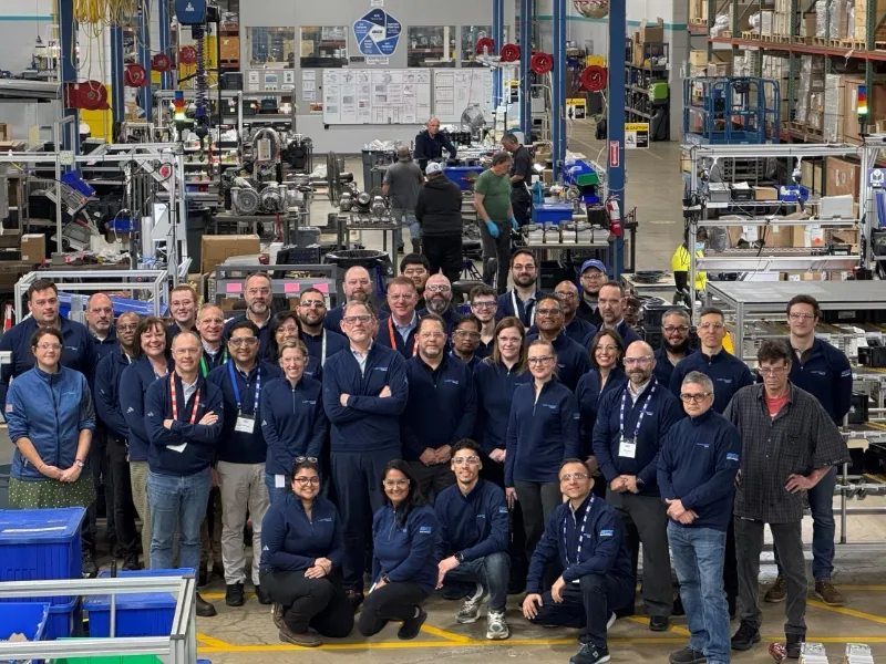 IDEX colleagues gathered at an Airtech Rapid Improvement Event