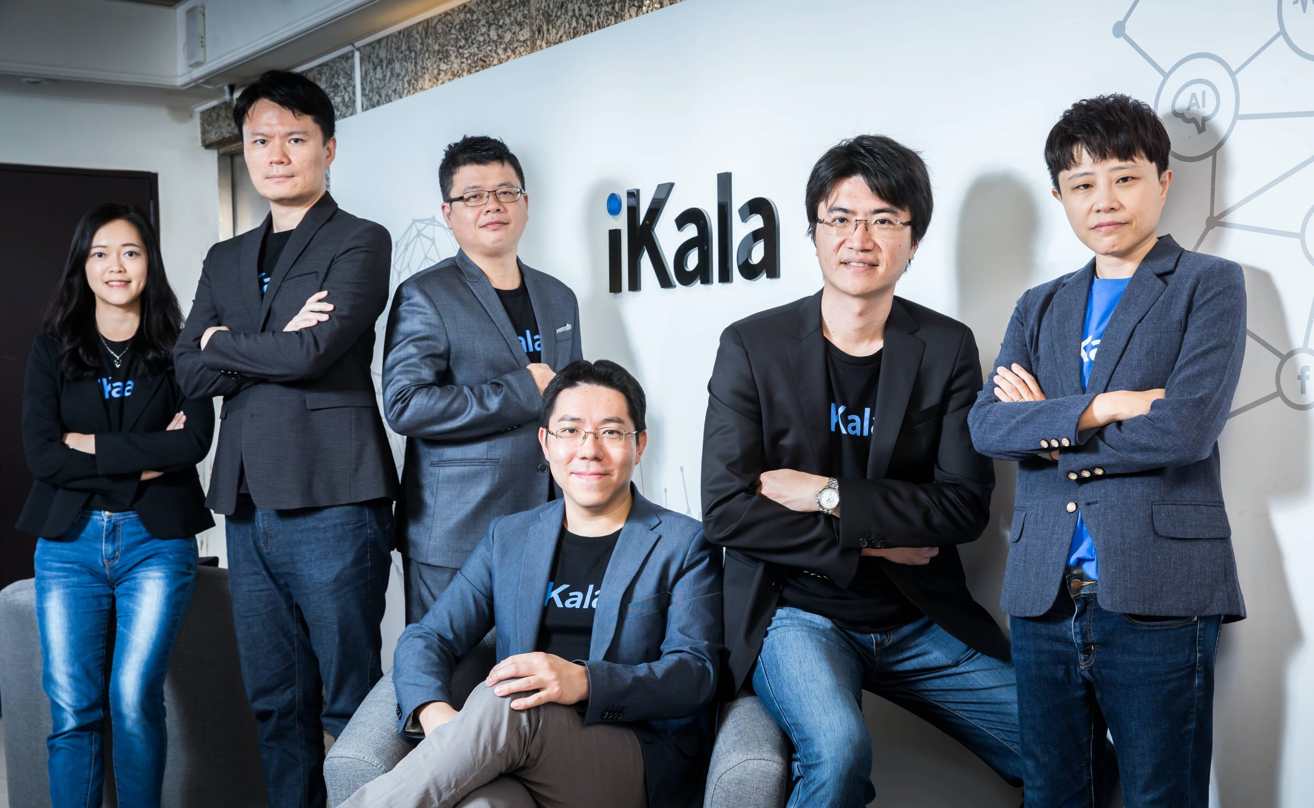 Six members of iKala’s management team posing at the company office in 2020