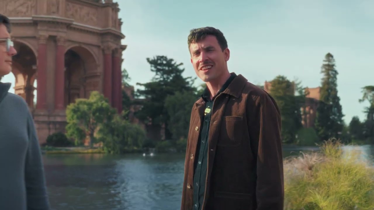 Ilya Valmianski and Alejandro Zaniolo outdoors in San Francisco during the Signals launch video