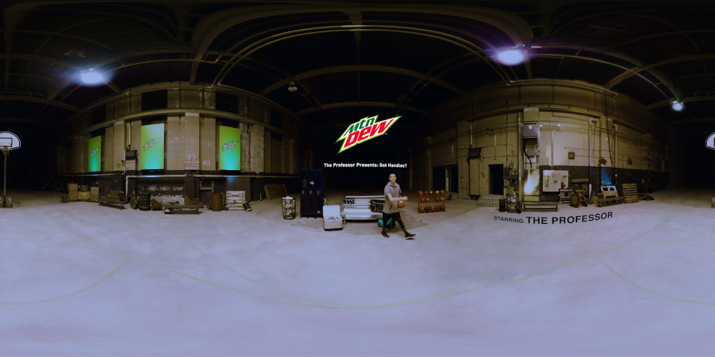 A panoramic still from Mountain Dew's The Professor Presents: Got Handles campaign